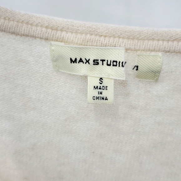 New MAX STUDIO Front Tie Long Sleeve Sweater Small - Picture 6 of 6